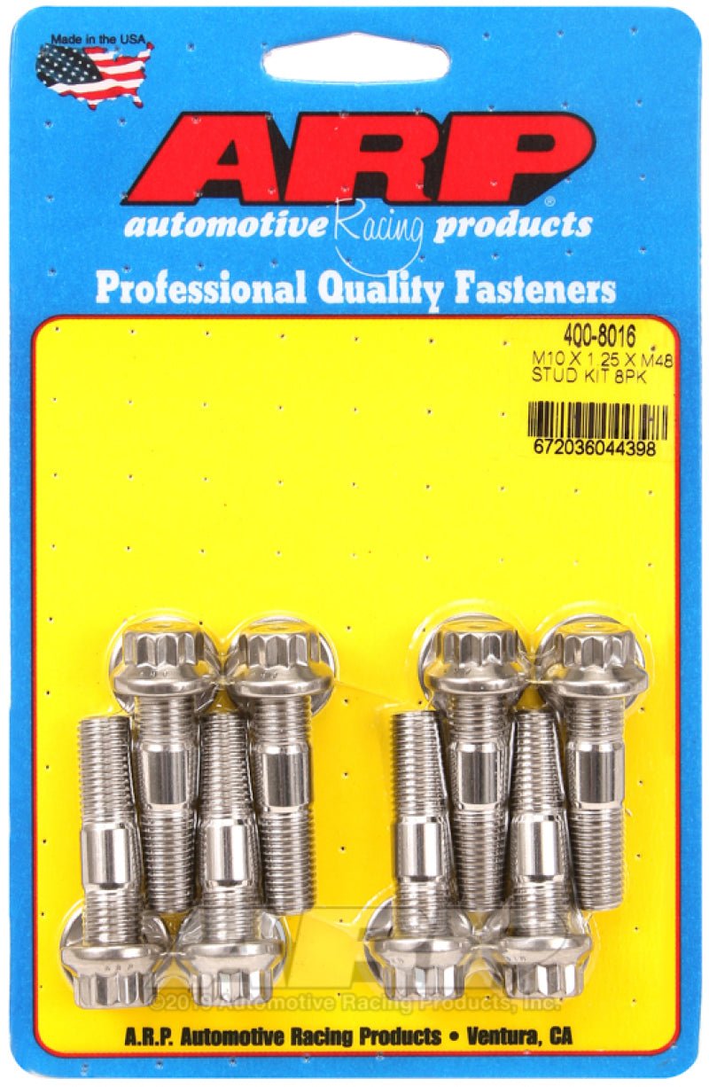 ARP - ARP Sport Compact M10 x 1.25 x 48mm Stainless Accessory Studs (8 pack) - Demon Performance