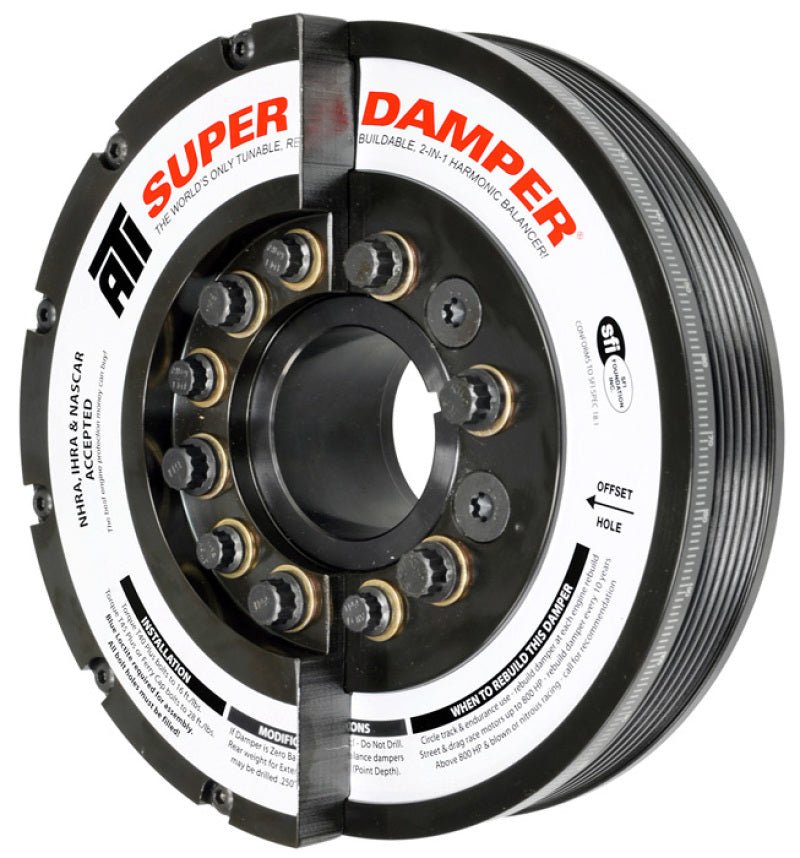 ATI - ATI Damper - 7.425in - Steel - 6 Grv - Duramax - 06-10 - LBZ & LMM - Ext Bal - 3 Ring - Diesel - Demon Performance