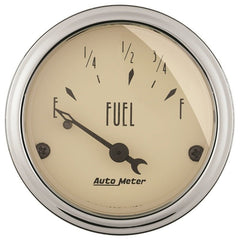 AutoMeter - Autometer 2in 73 E/8-12 F Antique Beige Fuel Level Gauge - Demon Performance