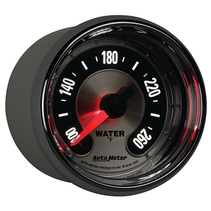 AutoMeter - Autometer American Muscle 52mm Full Sweep Electric 100-260 Deg F Water Temperature Gauge - Demon Performance