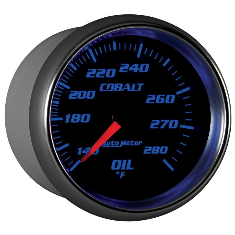 AutoMeter - Autometer Cobalt 66.7mm 140-280 Degree F Mechanical Oil Temperature Gauge - Demon Performance