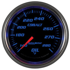 AutoMeter - Autometer Cobalt 66.7mm 140-280 Degree F Mechanical Oil Temperature Gauge - Demon Performance