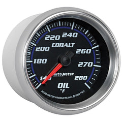 AutoMeter - Autometer Cobalt 66.7mm 140-280 Degree F Mechanical Oil Temperature Gauge - Demon Performance