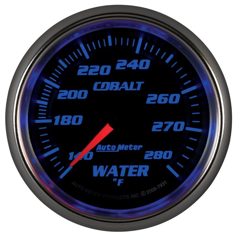 AutoMeter - Autometer Cobalt 66.7mm 140-280 degree F. Water Temprature Gauge - Demon Performance