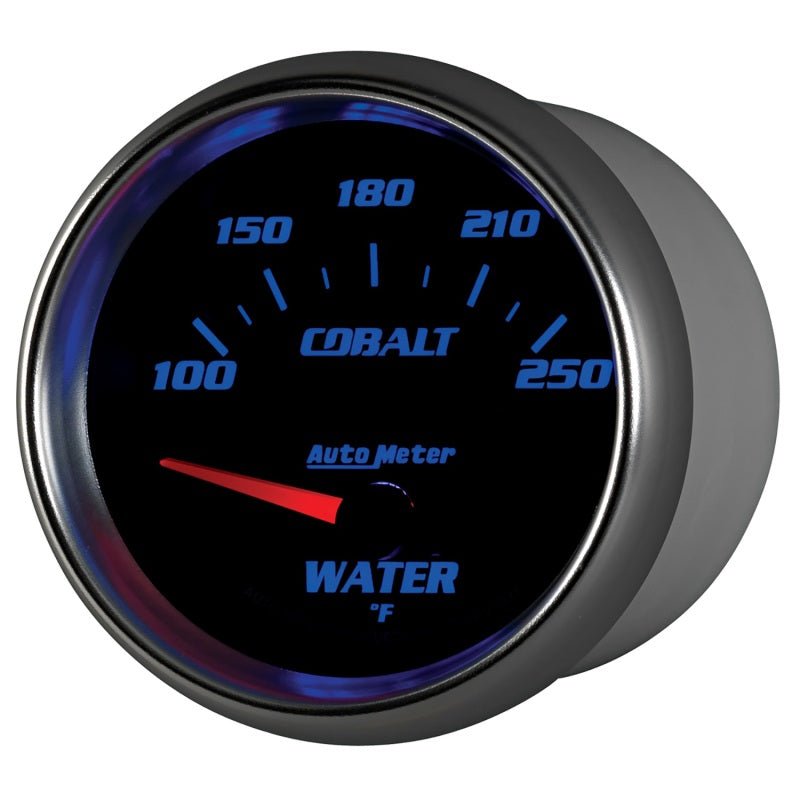 AutoMeter - Autometer Cobalt 66mm 100-250 Degree F Electric Water Temperature Gauge - Demon Performance