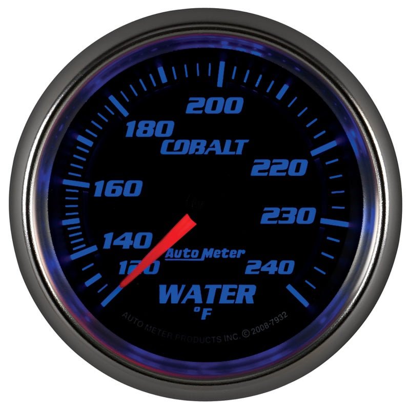 AutoMeter - Autometer Cobalt 66mm 120-240 Degree F Mechanical Water Temperature Gauge - Demon Performance