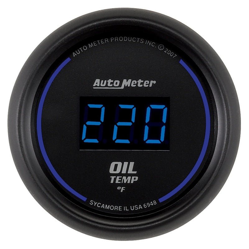 AutoMeter - Autometer Cobalt Digital 52.4mm 0-340 deg F Oil Temperature Gauge - Demon Performance