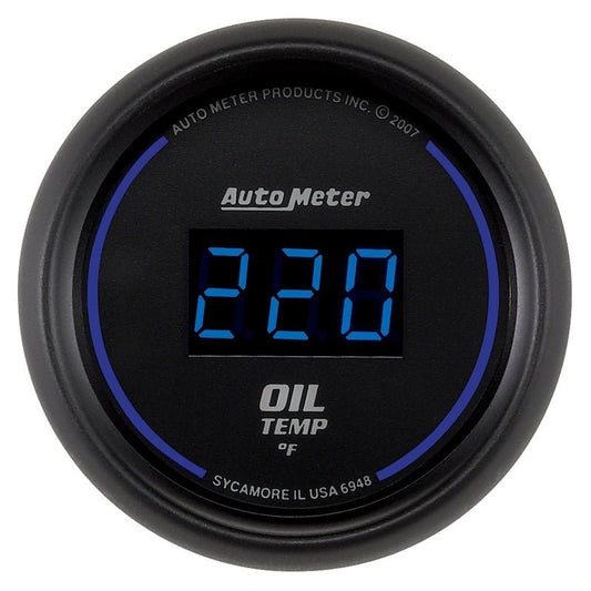 AutoMeter - Autometer Cobalt Digital 52.4mm 0-340 deg F Oil Temperature Gauge - Demon Performance