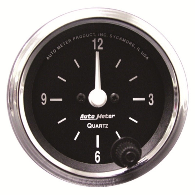 AutoMeter - Autometer Cobra 2 1/16in 12HR Analog Clock Gauge - Demon Performance