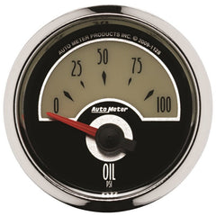 AutoMeter - Autometer Cruiser Electric Oil Pressure 2 1/16in 100 PSI Gauge - Demon Performance