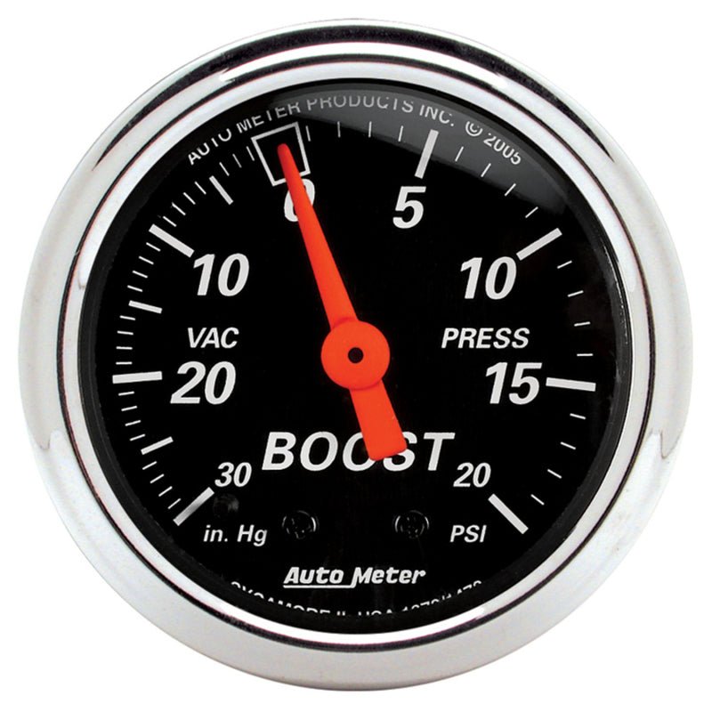 AutoMeter - Autometer Designer 2-1/16in Mechanical 30 In Hg-Vac / 20 PSI Vacuum/Boost Gauge - Demon Performance