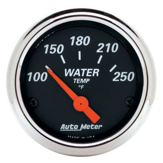 AutoMeter - Autometer Designer Black 2 1/16in 250 Deg F Electronic Water Temp Gauge - Demon Performance