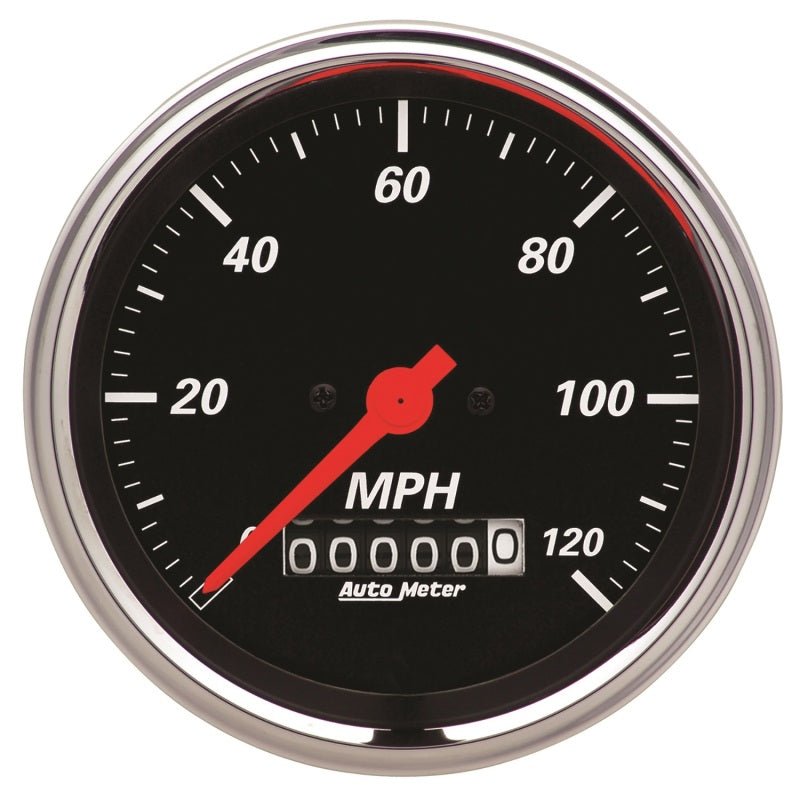 AutoMeter - Autometer Designer Black 3-3/8in Electrical 120MPH Speedometer w/ Wheel Odometer - Demon Performance