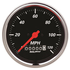 AutoMeter - Autometer Designer Black 3-3/8in Electrical 120MPH Speedometer w/ Wheel Odometer - Demon Performance