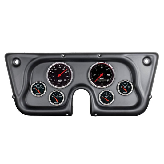 AutoMeter - Autometer Designer Black 67-72 Chevy Truck C/K/K5/Suburban Dash Kit 6pc Tach/MPH/Fuel/Oil/WTMP/Volt - Demon Performance