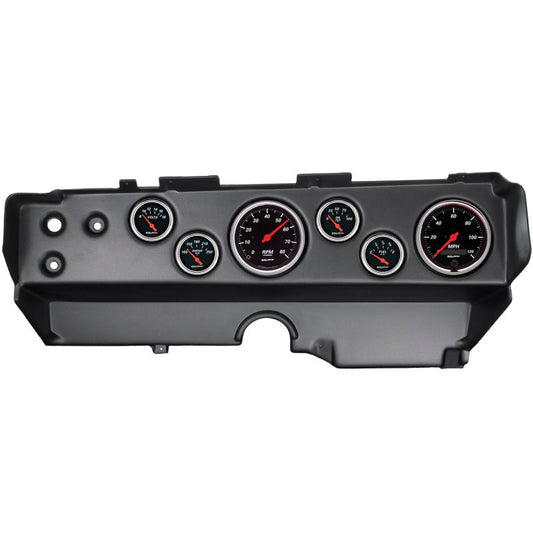 AutoMeter - Autometer Designer Black 70-74 E-Body/Cuda/Challenger Dash Kit 6pc Tach/ MPH/ Fuel/ Oil/ WTMP/ Volt - Demon Performance