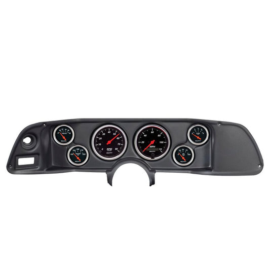 AutoMeter - Autometer Designer Black 70-78 Camaro Dash Kit 6pc Tach / MPH / Fuel / Oil / WTMP / Volt - Demon Performance