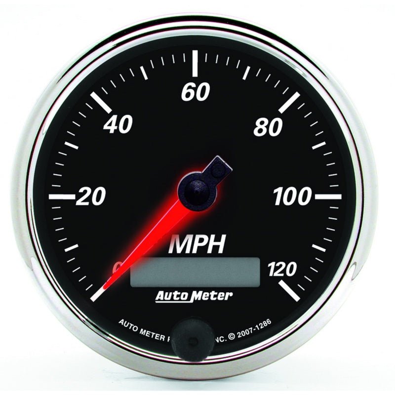 AutoMeter - Autometer Designer Black II 3 3/8in 120 MPH In-Dash Speedo w/ LCD ODO - Demon Performance
