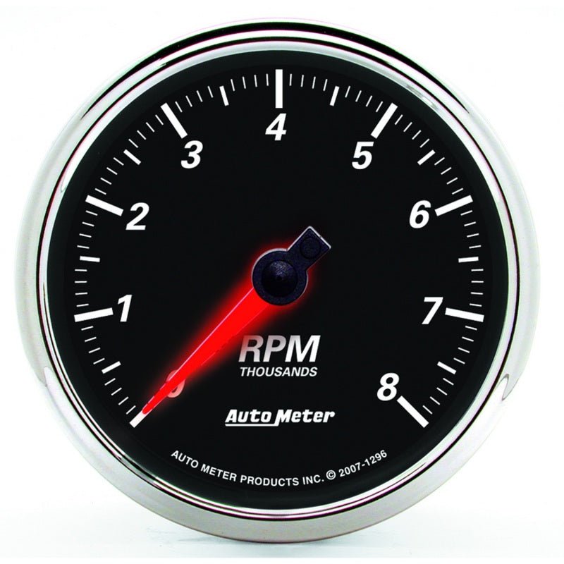 AutoMeter - Autometer Designer Black II 3 3/8in 8000 RPM In-Dash Tachometer - Demon Performance