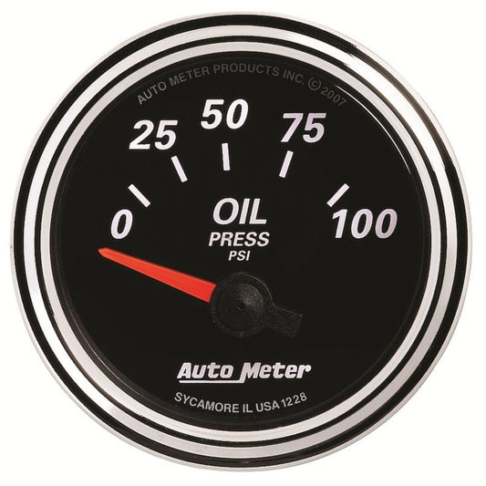 AutoMeter - Autometer Designer Black II 52mm 100 PSI Oil Pressure Gauge - Demon Performance