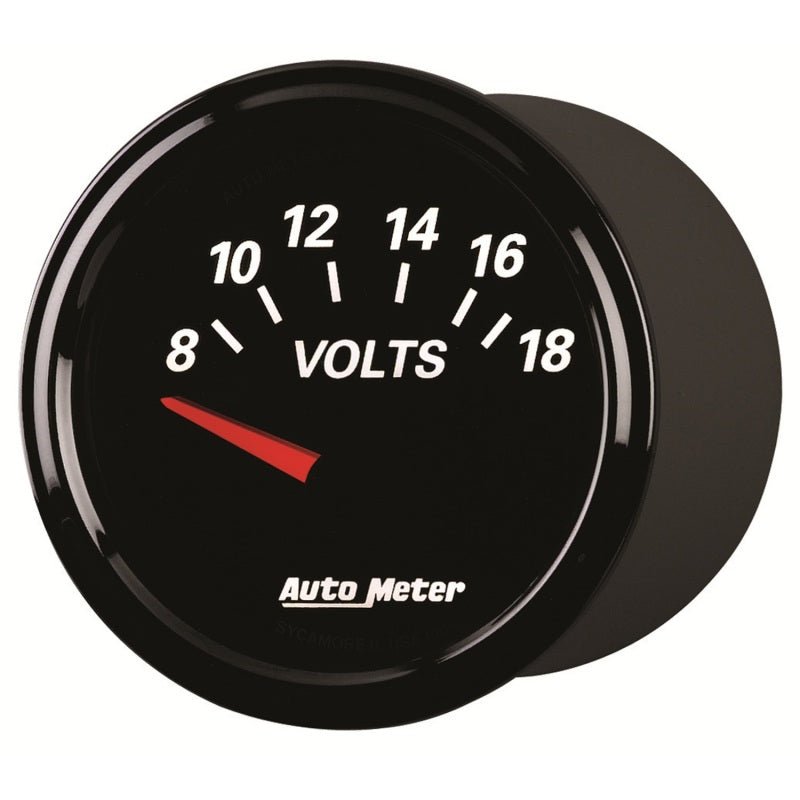 AutoMeter - Autometer Designer Black II 52mm 18V Voltmeter Gauge - Demon Performance