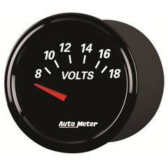 AutoMeter - Autometer Designer Black II 52mm 18V Voltmeter Gauge - Demon Performance