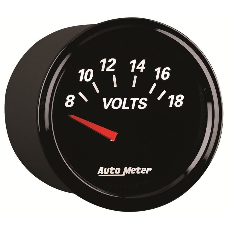AutoMeter - Autometer Designer Black II 52mm 18V Voltmeter Gauge - Demon Performance