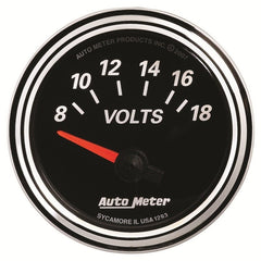 AutoMeter - Autometer Designer Black II 52mm 18V Voltmeter Gauge - Demon Performance