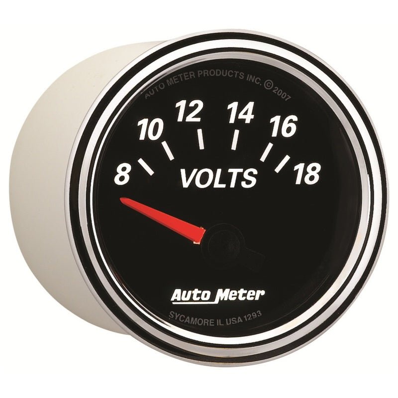 AutoMeter - Autometer Designer Black II 52mm 18V Voltmeter Gauge - Demon Performance