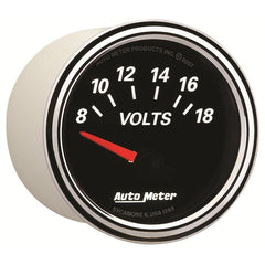 AutoMeter - Autometer Designer Black II 52mm 18V Voltmeter Gauge - Demon Performance