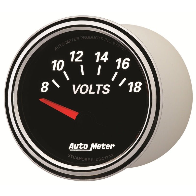 AutoMeter - Autometer Designer Black II 52mm 18V Voltmeter Gauge - Demon Performance