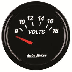 AutoMeter - Autometer Designer Black II 52mm 18V Voltmeter Gauge - Demon Performance