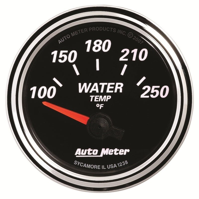 AutoMeter - Autometer Designer Black II 52mm 250 Deg F Water Temp Gauge - Demon Performance