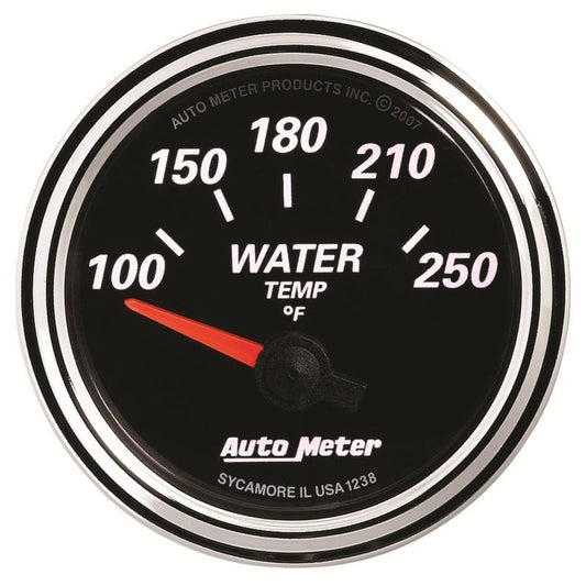 AutoMeter - Autometer Designer Black II 52mm 250 Deg F Water Temp Gauge - Demon Performance
