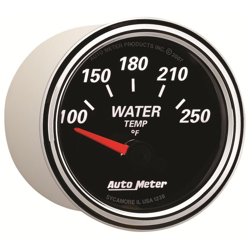 AutoMeter - Autometer Designer Black II 52mm 250 Deg F Water Temp Gauge - Demon Performance