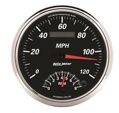 AutoMeter - Autometer Designer Black II 5in 120 MPH & 8k RPM In-Dash Tach/Speedo - Demon Performance