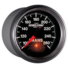AutoMeter - Autometer Elite 52.4mm 100-260F Transmission Temprature Peak & Warn w/ Electronic Control Gauge - Demon Performance