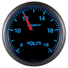 AutoMeter - Autometer Elite 52.4mm Peak & Warn w/ Electronic Control 8-18 Volt Voltmeter - Demon Performance