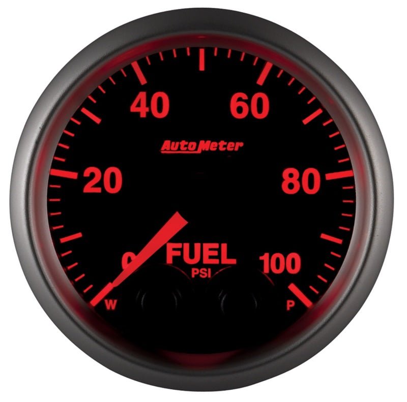 AutoMeter - Autometer Elite 52mm 0-100 PSI Fuel Pressure Peak & Warn w/ Electronic Control Gauge - Demon Performance