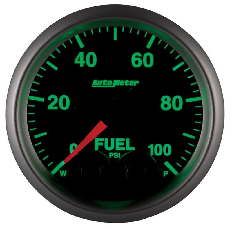 AutoMeter - Autometer Elite 52mm 0-100 PSI Fuel Pressure Peak & Warn w/ Electronic Control Gauge - Demon Performance