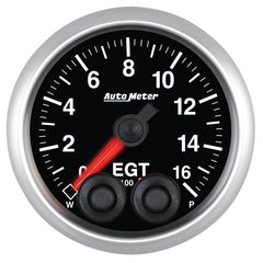 AutoMeter - Autometer Elite 52mm 0-1600F EGT Peak & Warn w/ Electronic Control Gauge - Demon Performance