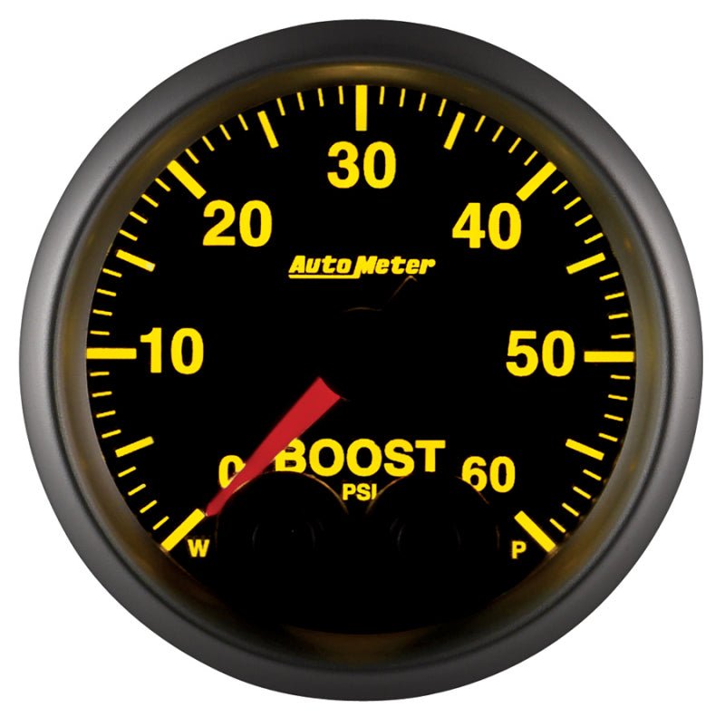AutoMeter - Autometer Elite 52mm 0-60 PSI Boost Peak & Warn w/ Electronic Control Gauge - Demon Performance