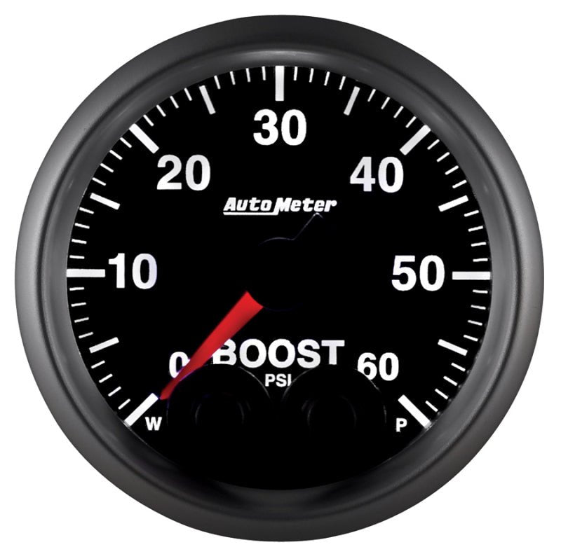 AutoMeter - Autometer Elite 52mm 0-60 PSI Boost Peak & Warn w/ Electronic Control Gauge - Demon Performance