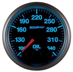 AutoMeter - Autometer Elite 52mm 100-340 Deg F Oil Temp Peak & Warn w/ Electronic Control Gauge - Demon Performance
