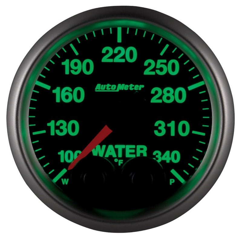 AutoMeter - Autometer Elite 52mm 100-340 Deg F Water Temperature Peak and Warn Gauge w/ Electonic Control - Demon Performance