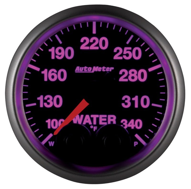 AutoMeter - Autometer Elite 52mm 100-340 Deg F Water Temperature Peak and Warn Gauge w/ Electonic Control - Demon Performance