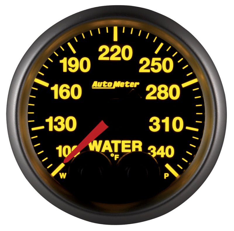 AutoMeter - Autometer Elite 52mm 100-340 Deg F Water Temperature Peak and Warn Gauge w/ Electonic Control - Demon Performance