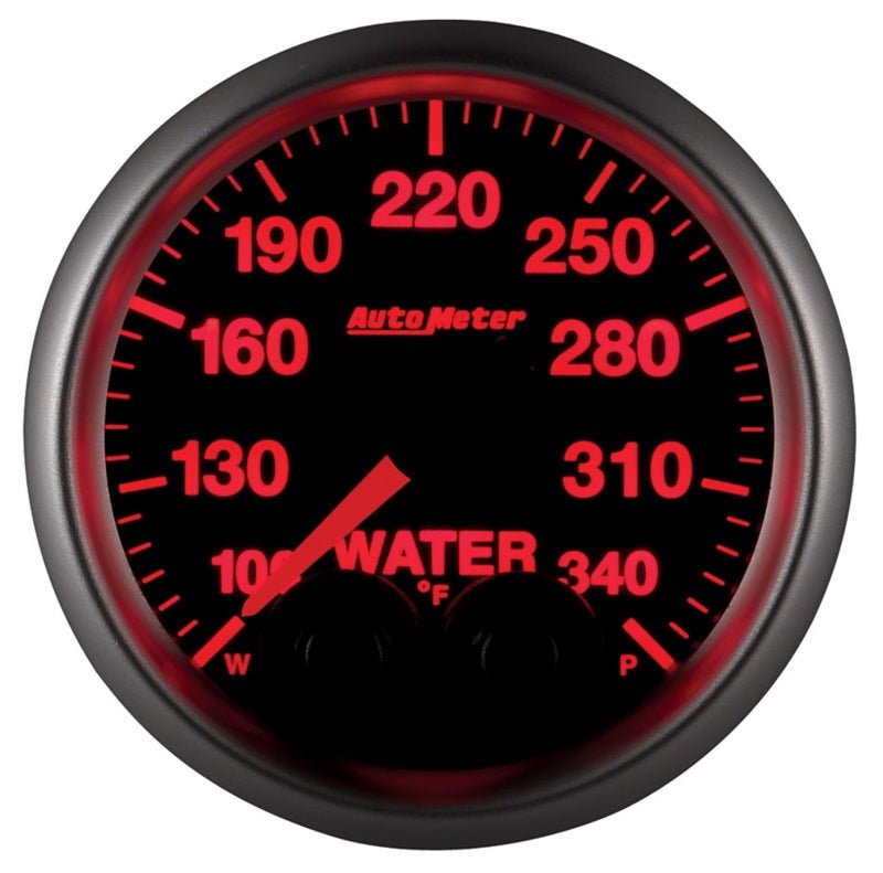 AutoMeter - Autometer Elite 52mm 100-340 Deg F Water Temperature Peak and Warn Gauge w/ Electonic Control - Demon Performance