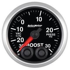 AutoMeter - Autometer Elite 52mm 30 In Hg/30 PSI Vacuum/Boost Peak and Warn Gauge w/ Electonic Control - Demon Performance