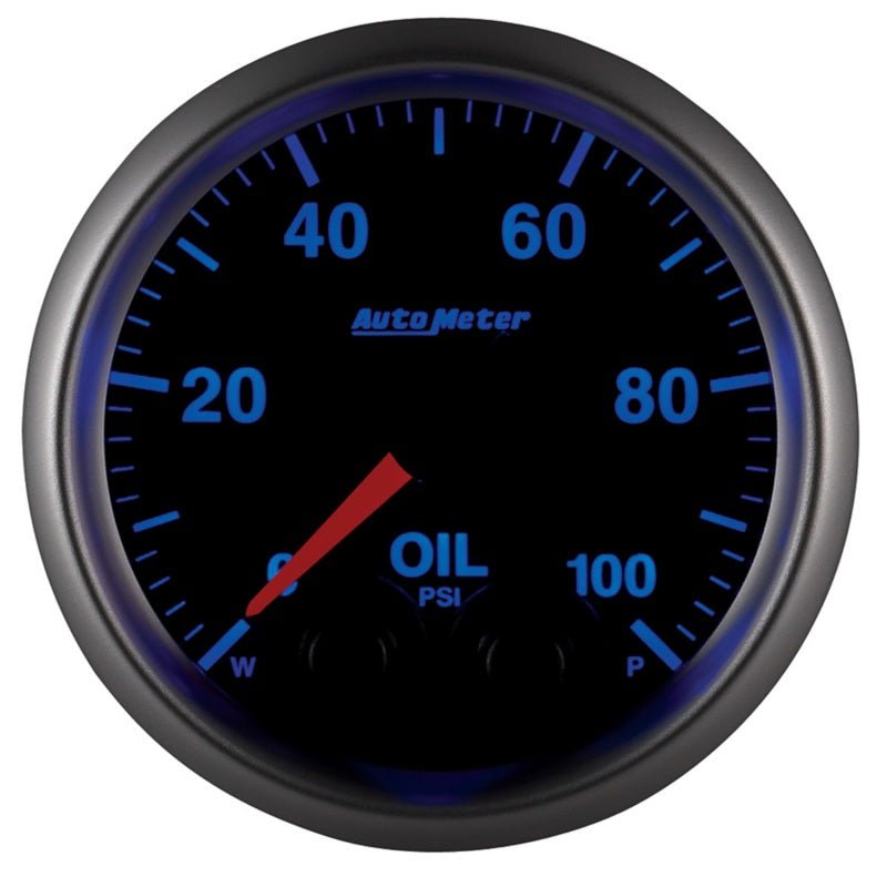 AutoMeter - Autometer Elite 52mm Oil Pressure Peak and Warn Gauge w/ Electonic Control - Demon Performance